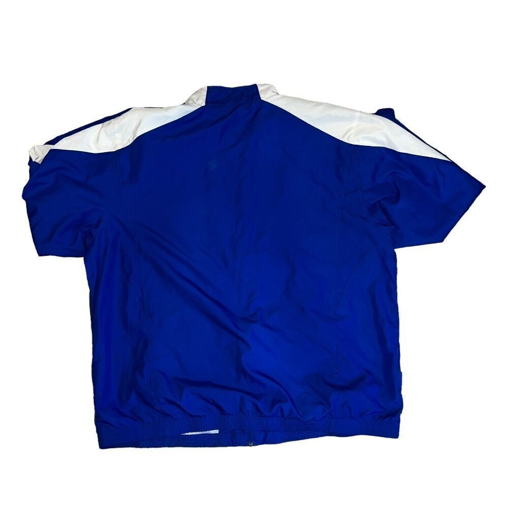 Adidas Track Jacket Adult 2XL Full Zip Blue White One Stripe Mesh Lined y2k - Picture 2 of 7